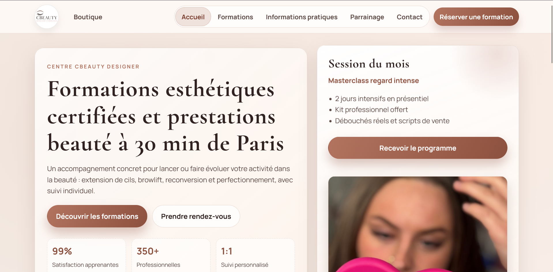 Capture homepage desktop